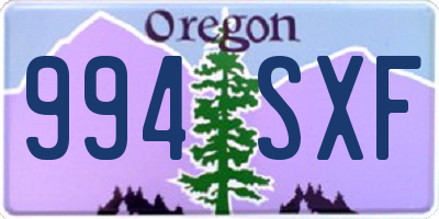OR license plate 994SXF