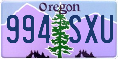 OR license plate 994SXU