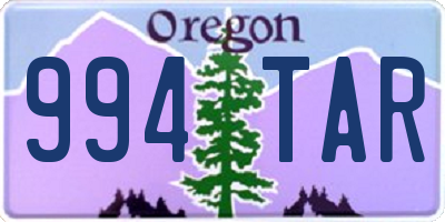 OR license plate 994TAR