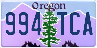 OR license plate 994TCA