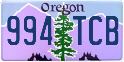 OR license plate 994TCB