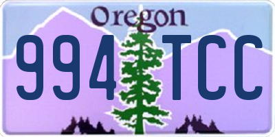 OR license plate 994TCC