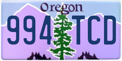 OR license plate 994TCD