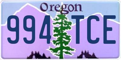 OR license plate 994TCE