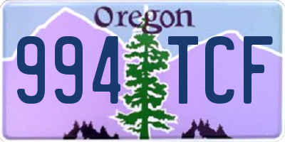 OR license plate 994TCF