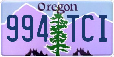 OR license plate 994TCI