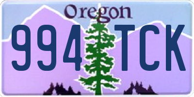 OR license plate 994TCK