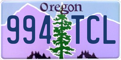 OR license plate 994TCL