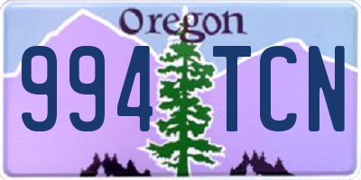 OR license plate 994TCN