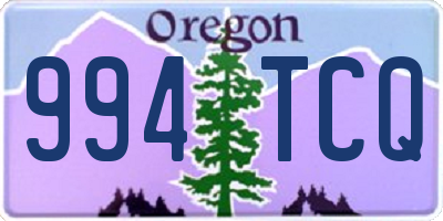 OR license plate 994TCQ