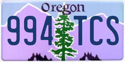 OR license plate 994TCS