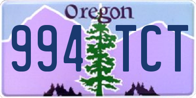 OR license plate 994TCT