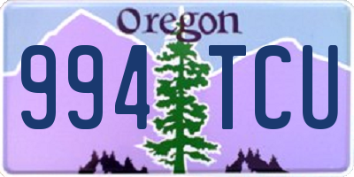 OR license plate 994TCU