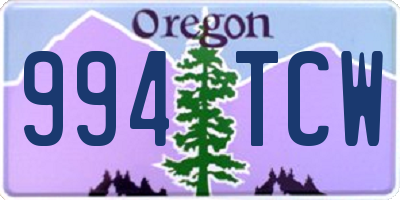 OR license plate 994TCW