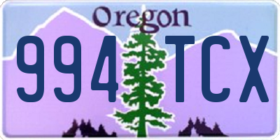 OR license plate 994TCX