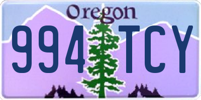 OR license plate 994TCY