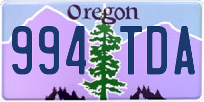 OR license plate 994TDA