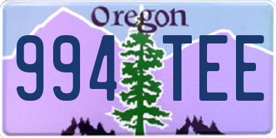 OR license plate 994TEE