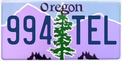 OR license plate 994TEL