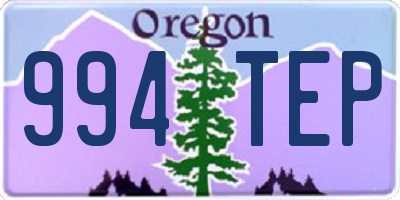 OR license plate 994TEP