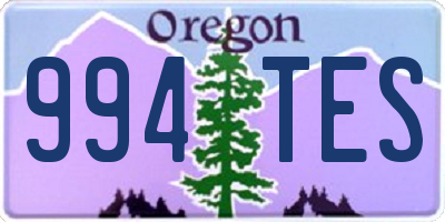 OR license plate 994TES