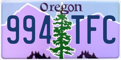 OR license plate 994TFC