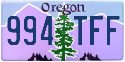 OR license plate 994TFF
