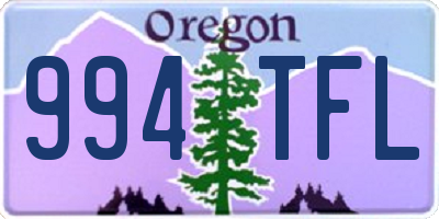 OR license plate 994TFL