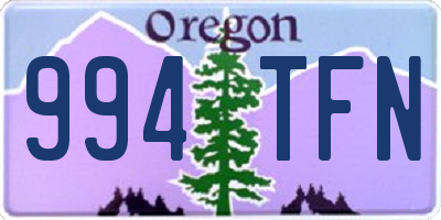 OR license plate 994TFN