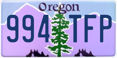 OR license plate 994TFP