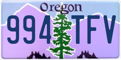 OR license plate 994TFV