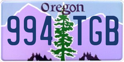 OR license plate 994TGB