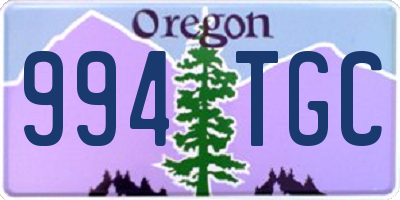 OR license plate 994TGC