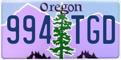 OR license plate 994TGD