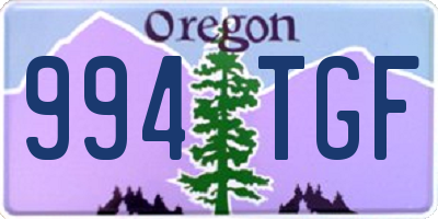 OR license plate 994TGF