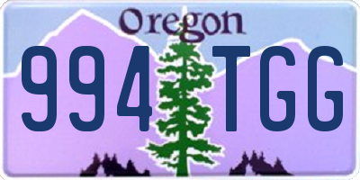 OR license plate 994TGG