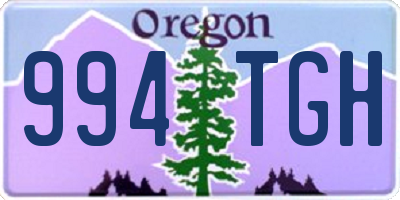 OR license plate 994TGH