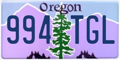 OR license plate 994TGL