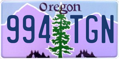 OR license plate 994TGN