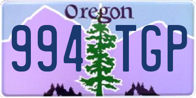 OR license plate 994TGP