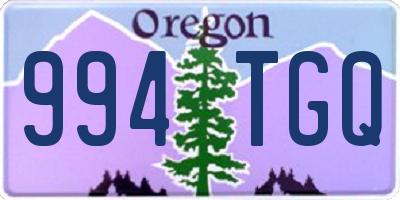 OR license plate 994TGQ