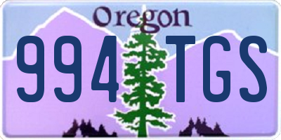 OR license plate 994TGS