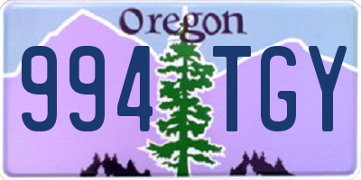 OR license plate 994TGY