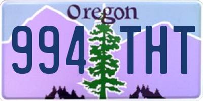 OR license plate 994THT