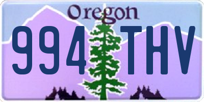 OR license plate 994THV