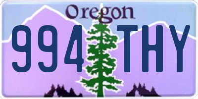 OR license plate 994THY