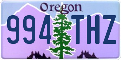 OR license plate 994THZ
