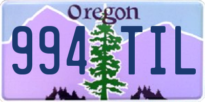 OR license plate 994TIL