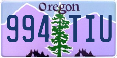 OR license plate 994TIU