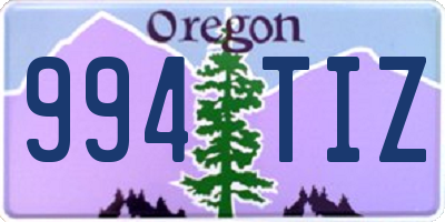 OR license plate 994TIZ